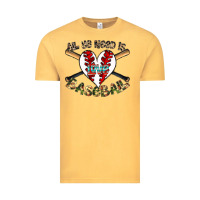 Vintage Mustard all you need is love baseball Vintage Tee - CowhideDigitalArt