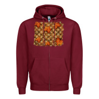 Burgundy autumn leafe backround Zipper Hoodie - RanaPortraitStore