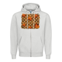 Dove Grey autumn leafe backround Zipper Hoodie - RanaPortraitStore