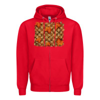 Red autumn leafe backround Zipper Hoodie - RanaPortraitStore
