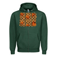 Sports Green autumn leafe backround Zipper Hoodie - RanaPortraitStore