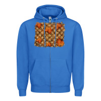 True Royal autumn leafe backround Zipper Hoodie - RanaPortraitStore