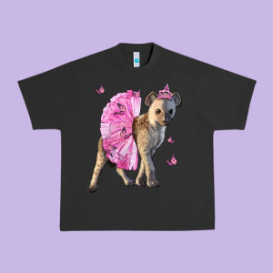 Baby Hyena With Tutu Urban Heavy Tee Designed By Lillyallendesigns