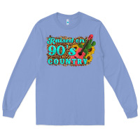 Colony Blue raised 90's country guitar cactus sunflower's Long Sleeve Tee - Artiststas