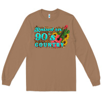 Toasted Coconut raised 90's country guitar cactus sunflower's Long Sleeve Tee - Artiststas