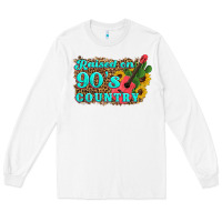 White raised 90's country guitar cactus sunflower's Long Sleeve Tee - Artiststas