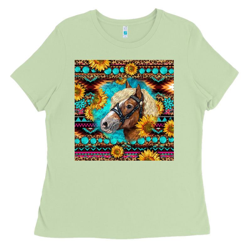 Haflinger Horse Aztec Ladies Tee by LillyAllenDesigns | Teevron