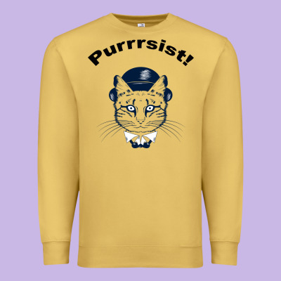 Purrrsist Premium Sweatshirt Designed By Bettercallsaul