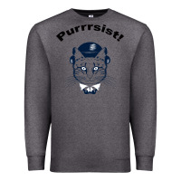 Charcoal Heather Purrrsist Premium Sweatshirt - Bettercallsaul