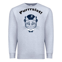 Heather Grey Purrrsist Premium Sweatshirt - Bettercallsaul