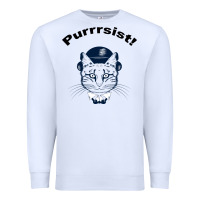 White Purrrsist Premium Sweatshirt - Bettercallsaul