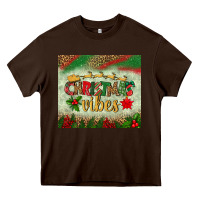 Chocolate Brown christmas vibes tumbler Heavy Core Tee - BundleAndBundleShop