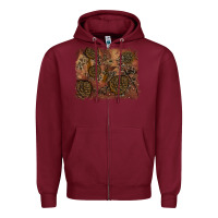 Burgundy glitter leopard fall background Zipper Hoodie - RanaPortraitStore