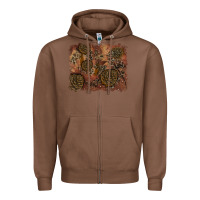 Chestnut glitter leopard fall background Zipper Hoodie - RanaPortraitStore