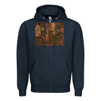 Navy glitter leopard fall background Zipper Hoodie - RanaPortraitStore