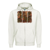 Oatmeal Heather glitter leopard fall background Zipper Hoodie - RanaPortraitStore