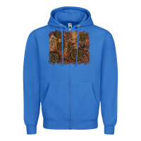 True Royal glitter leopard fall background Zipper Hoodie - RanaPortraitStore