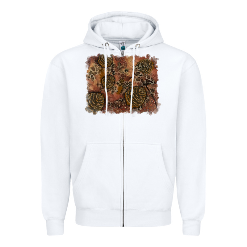 Glitter Leopard Fall Background Zipper Hoodie by RanaPortraitStore | Teevron
