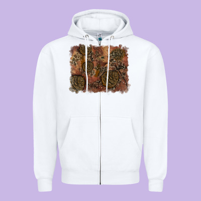 Glitter Leopard Fall Background Zipper Hoodie Designed By Ranaportraitstore