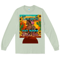 Matcha cowgirls just wanna have fun 12 oz can cooler (regular) Long Sleeve Tee - Artiststas