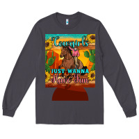 Smoke cowgirls just wanna have fun 12 oz can cooler (regular) Long Sleeve Tee - Artiststas