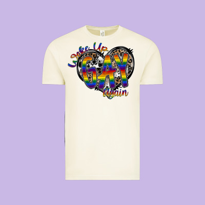 Woke Up Gay Again Vintage Tee Designed By Sublimationcraftshop