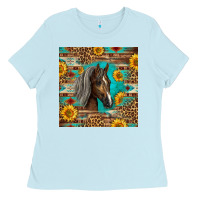 Baby Blue western tennessee horse Ladies Tee - LillyAllenDesigns