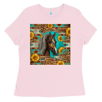 Bubblegum Pink western tennessee horse Ladies Tee - LillyAllenDesigns