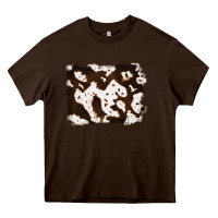 Chocolate Brown cowhide Heavy Core Tee - RanaPortraitStore