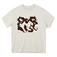 Cream cowhide Heavy Core Tee - RanaPortraitStore