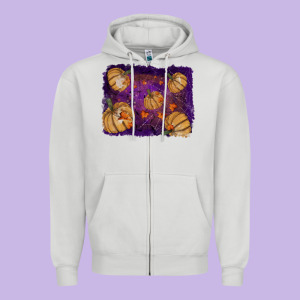 Halloween Leaves Tool Leather Backround Zipper Hoodie Designed By Ranaportraitstore