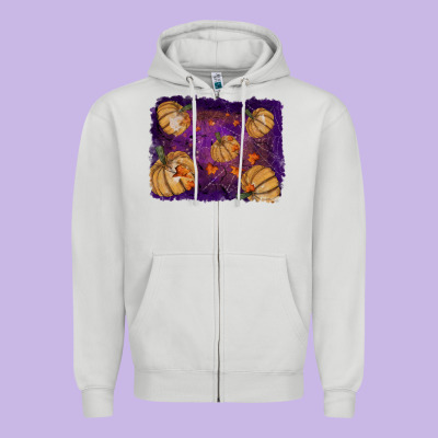 Halloween Leaves Tool Leather Backround Zipper Hoodie Designed By Ranaportraitstore