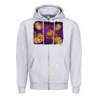Heather Grey halloween leaves tool leather backround Zipper Hoodie - RanaPortraitStore