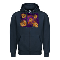 Navy halloween leaves tool leather backround Zipper Hoodie - RanaPortraitStore