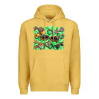 Antique Gold sunglasses background Premium Hoodie - BarkalooDesign