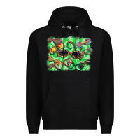 Black sunglasses background Premium Hoodie - BarkalooDesign