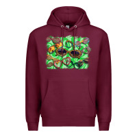 Burgundy sunglasses background Premium Hoodie - BarkalooDesign