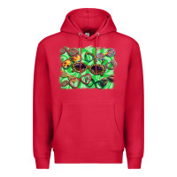Cardinal sunglasses background Premium Hoodie - BarkalooDesign