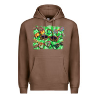 Chestnut sunglasses background Premium Hoodie - BarkalooDesign