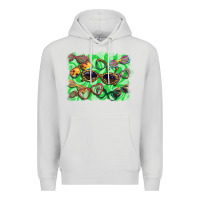 Dove Grey sunglasses background Premium Hoodie - BarkalooDesign