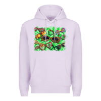 Lilac sunglasses background Premium Hoodie - BarkalooDesign