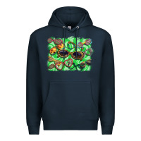 Navy sunglasses background Premium Hoodie - BarkalooDesign