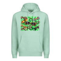 Seafoam sunglasses background Premium Hoodie - BarkalooDesign