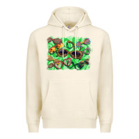 Tofu sunglasses background Premium Hoodie - BarkalooDesign