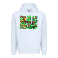 White sunglasses background Premium Hoodie - BarkalooDesign