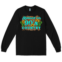 Black raised 90's country cactus sunflower's Long Sleeve Tee - Artiststas