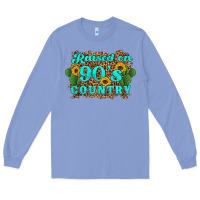 Colony Blue raised 90's country cactus sunflower's Long Sleeve Tee - Artiststas