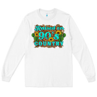 White raised 90's country cactus sunflower's Long Sleeve Tee - Artiststas