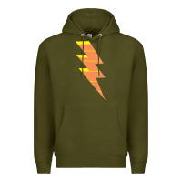 Army Green LIGHTNING BOLT Premium Hoodie - baoMotion