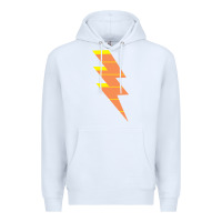 White LIGHTNING BOLT Premium Hoodie - baoMotion